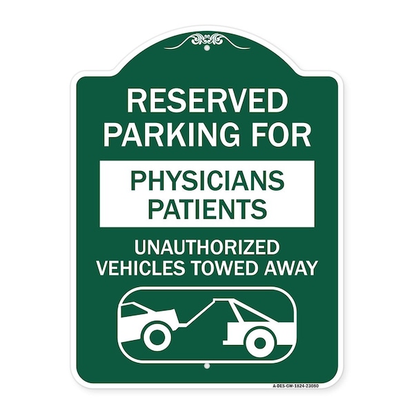 Reserved Parking for Physicians Patients Unauthorized Vehicles Towed Away, A-DES-GW-1824-23080